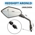 Minho Optimal View Motorcycle Rearview Mirrors Heavy Duty Enhanced Vision Compatible With M10 Right-hand Thread Rear Mirror