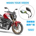 Minho Optimal View Motorcycle Rearview Mirrors Heavy Duty Enhanced Vision Compatible With M10 Right-hand Thread Rear Mirror