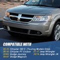 Auto Dynasty Front Bumper Driving Fog Light Lamps Compatible With Dodge Journey Magnum Jeep Wrangler Jk Chrysler Pt Cruiser 300