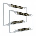 University Of Colorado Metal License Plate Frame For Front Or Back Car Officially Licensed Black Mascot 2-pack 