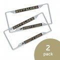 University Of Colorado Metal License Plate Frame For Front Or Back Car Officially Licensed Black Mascot 2-pack
