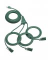 Dewenwils Outdoor Extension Cord 1 To 3 Splitter For Christmas Prong Outlets Plugs Max 28ft End 40 Ft Total 16 3c Sjtw 