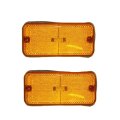 Front Side Marker Lights For Chevy G30 P30 1990 To 1996 Driver And Passenger Pair Amber Lens Replacement Gm2550113 915489 