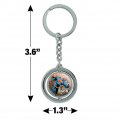 Graphics More Superman Be Right Back Keychain Spinning Round Chrome Plated Metal