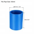 40mm Straight Pvc Pipe Fitting Coupling Adapter Connector Blue 5 Pcs