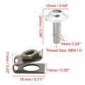 Uxcell 10pcs M6 U-type Rivets Motorcycle Fasteners Clips Silver Tone Bolts Screws Aluminum Alloy Universal Replacement