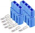 15amp Anderson Connectors Pp15 To 45 Blue W 16-20 Awg Heavy Duty Contact 30a 600v Pack Of 7 