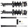 Ocpty Front Complete Struts Spring Assembly Rear Shock Absorbers Fits 2006-2011 For Honda Civic Quick 172285 172284 5609 Set Of
