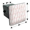 Cherry Blossoms Flowers Pattern Tow Trailer Hitch Cover Plug Insert For 2 In Receivers Durable Black Abs Plastic With Uv
