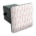 Cherry Blossoms Flowers Pattern Tow Trailer Hitch Cover Plug Insert For 2 In Receivers Durable Black Abs Plastic With Uv