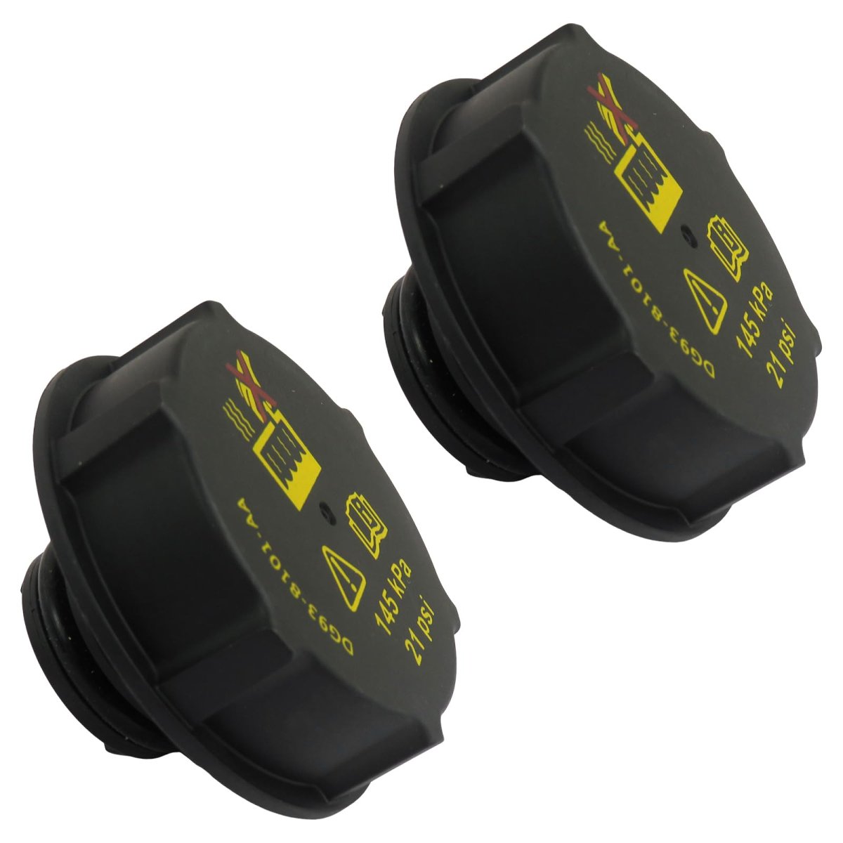 Radiator Surge Tank Coolant Cap 2 Piece Set For Ford Transit 150 250 350 350hd F150 Expedition Explorer Lincoln And Mazda