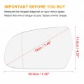 X Autohaux Car Rearview Mirror Glass Replacement W Backing Plate Heated Driver Left Side For Audi A5 Quattro S4 2010-2016