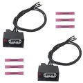 Fit For Jeep Wrangler Jk 2007-2018 Front Turn Signal Pigtail 2pcs Connector Kit With 6 Heat Shrink Tubes- Replaces 68065016ab 