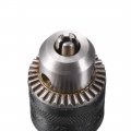 Uxcell Drill Chucks 3 8-24unf Threaded 1 5-10mm Capacity Hex Shank With Chuck Key For Electric Impact Corded Cordless Black