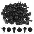 Uxcell 50 Pcs 6 5mm Hole Black Plastic Push Screw Rivet Panel Fixings Clips Replacement For Car Auto