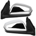 Left And Right Side View Mirror Fit For 2018-2021 Chevy Equinox W O Turn Signal Chrome Gm1320561 Gm1321561 