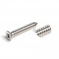 100 Pcs M2x20mm Flat Head Wood Self Tapping 304 Stainless Steel Screw Phillips Drilling
