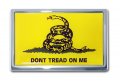 Dona T Tread On Me Chrome Auto Emblem