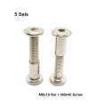 Screw Post Fit For 3 8 Inch 10mm Hole Dia Male M8x40mm Female 18mm Hex Drive Binding Bolts Leather Wood Furniture Carbon Steel