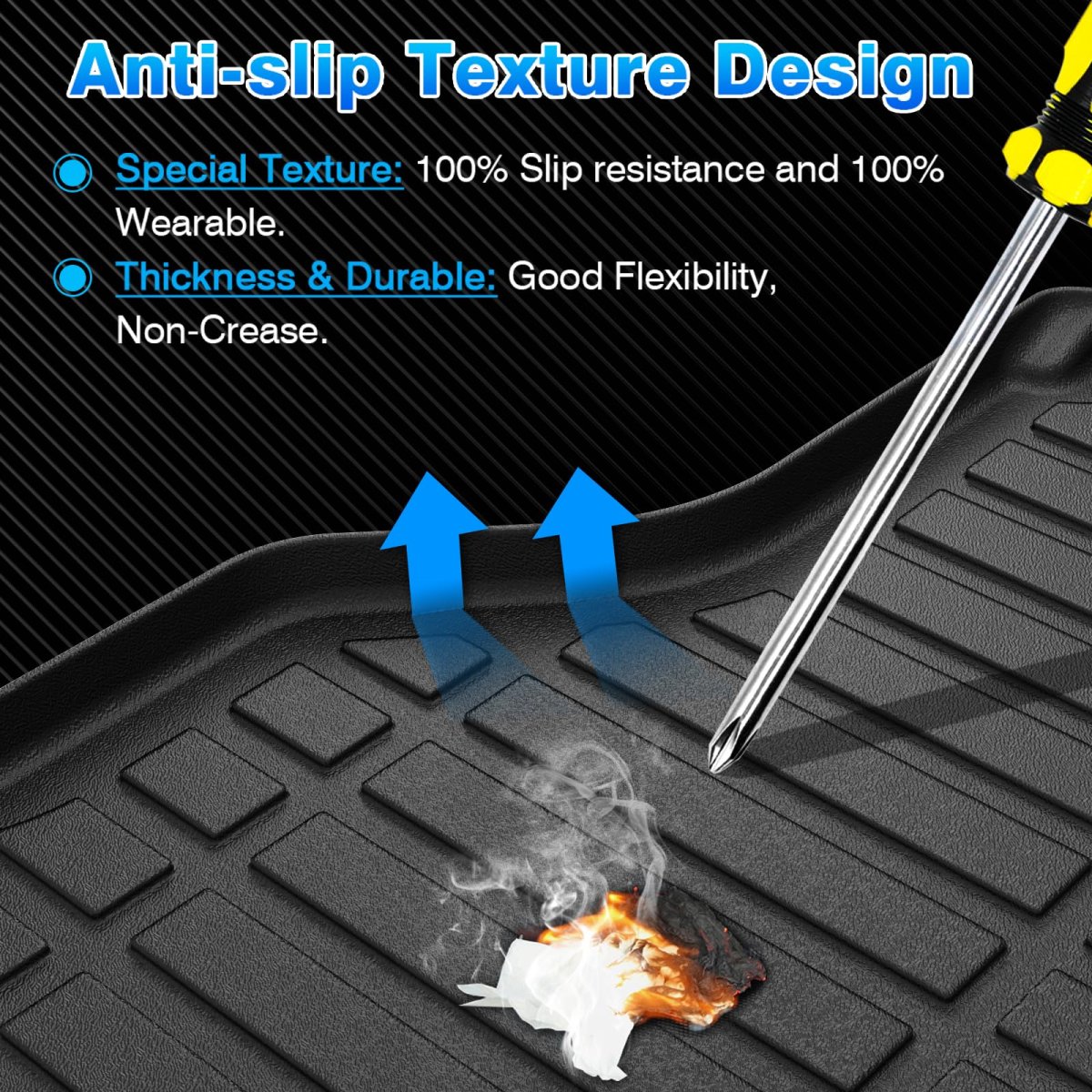 Cargo Mat For Toyota Rav4 2013 2014 2015 2016 2017 2018 All Weather Trunk Liner Heavy Duty Rubber Tpe Tray Black Suv