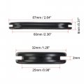 Uxcell Rubber Grommet Oval Double-sided Mount Size 60 X 25 Mm For Wire Protection 10pcs