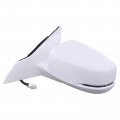 Applianpar Left Driver Side Power Heated Mirror For Honda Accord 2013-2017 6 Pins White