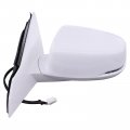 Applianpar Left Driver Side Power Heated Mirror For Honda Accord 2013-2017 6 Pins White