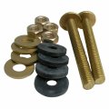 Lasco 04-3675 6483 Toilet Tank To Bowl Solid Heavy Duty Bolts With Rubber And Brass Washers Hex Nuts 3 8 X 3-1 8 6-pack Silver 