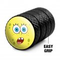 Spongebob Surprise Face Aluminum Valve Stem Caps For Tires And Rims Black Metal Air Covers Cars Trucks Vans 4 Pack