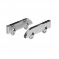Uxcell Showcase Glass Door 60x6x23mm Sliding Rollers Clamp Wheels Pulleys Silver Tone 20pcs