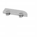 Uxcell Showcase Glass Door 60x6x23mm Sliding Rollers Clamp Wheels Pulleys Silver Tone 20pcs