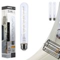 Satco S11524 Led Bulb 6w 40w Eq T9 Vintage Style Flex Gray Coil Filament 2700k Warm White E26 Medium Base Dimmable Clear Glass
