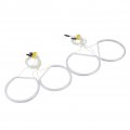 Kimiss Acrylic Abs Car White Ccfl Angel Eyes Halo Rings High Brightness Light For E46