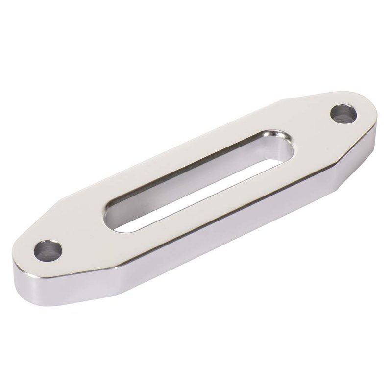 Aluminum Hawse Fairlead For 4wd Atv Utv 4 8 In Bolt Pattern Synthetic Winch Rope 4500lb Load Capacity Billet White Finish