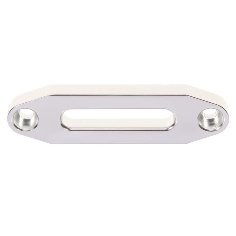 Aluminum Hawse Fairlead For 4wd Atv Utv 4 8 In Bolt Pattern Synthetic Winch Rope 4500lb Load Capacity Billet White Finish