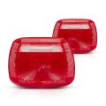Tail Light Lenses For Jeep Wrangler 1997 2006 Driver And Passenger Side Pair Clear Red Plastic Lens Replacement 56006514 