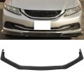 3pcs Matte Black Front Bumper Lip For 2013-2015 Honda Civic Sedan 