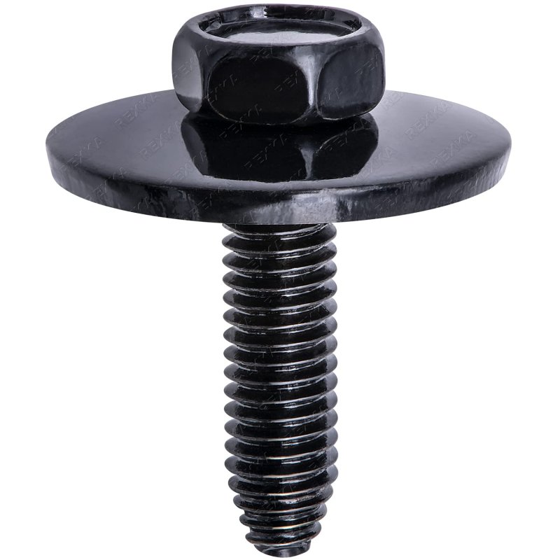 Rexka 10pcs M6-1 0 X 25mm Hex Head Sems Fender Bumper Body Bolts For Gm 11503982 11504493 11609989 Buick Cadillac Chevrolet Gmc