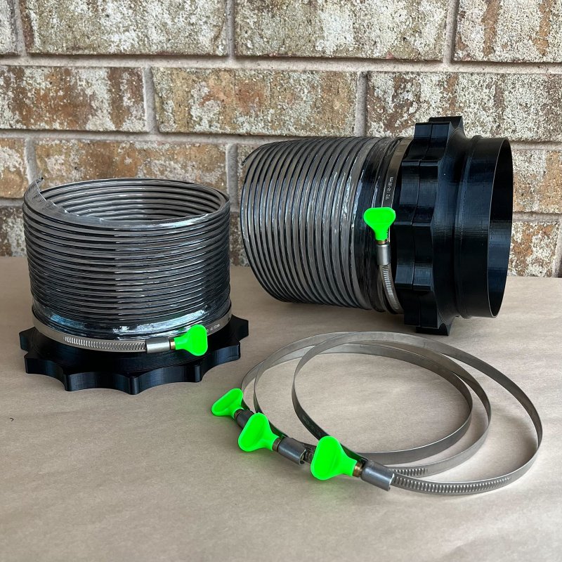 6 In Port Magnetic Dust Collector System 10pc Starter Kit Quick Disconnect Duct Connectors With Neodymium Magnets And Stainless
