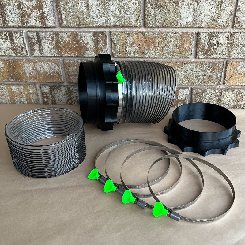 6 In Port Magnetic Dust Collector System 10pc Starter Kit Quick Disconnect Duct Connectors With Neodymium Magnets And Stainless