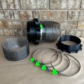 6 In Port Magnetic Dust Collector System 10pc Starter Kit Quick Disconnect Duct Connectors With Neodymium Magnets And Stainless