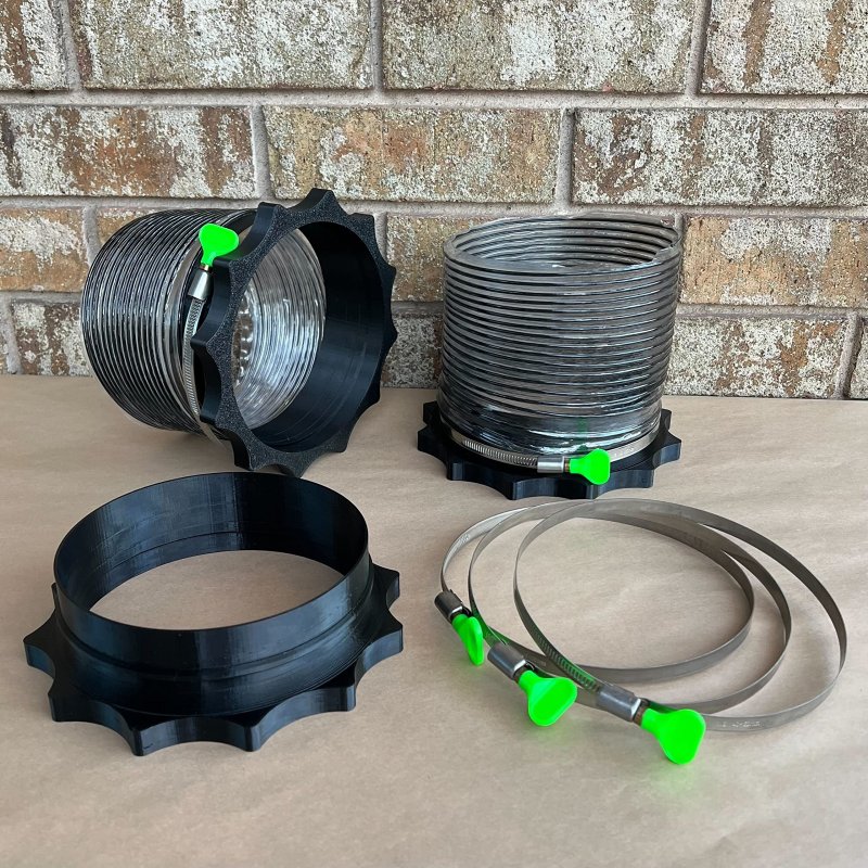 6 In Port Magnetic Dust Collector System 10pc Starter Kit Quick Disconnect Duct Connectors With Neodymium Magnets And Stainless
