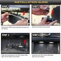Vipmotoz Full Led License Plate Light For Ford Mustang Focus Fusion Flex Taurus Lincoln Mercury 6000k Diamond White 2-pieces