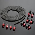 An6 16 4ft Stainless Steel Nylon Braided Fuel Line Hose Fitting End Adaptor Kit Black Tube Od 14mm Id 9mm 