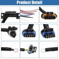 Uxcell 1 Set Car Auto Engine Wiring Harness For Ls1 Engines 4 8 5 3 6 0 1997-2006 Black