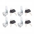 Uxcell Cam Lock 5 8 Cylinder Length Cabinet Locks With No 4 Fits For 16 Max Thickness Panel Keyed Different Zinc Alloy Secure