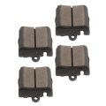 Rear D876 Semi-metal 4pcs W Hardware Disc Brake Pad Set 