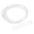 Flexible Pvc Tubing 5mm Id X 6mm Od 6 Feet Long Clear Vinyl Water Pipe Lightweight Plastic Hose With Zip Ties For Aquaponics 