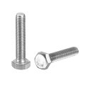 2pcs M6-1 X 30mm Left Hand Hex Head Bolt 304 Stainless Steel Reverse Fully Threaded Fastener Screws Bolts For Machinery 