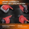 Ena Red Ignition Coil Pack For Chrysler Dodge Jeep Cherokee Wrangler Plymouth Sundance Acclaim Voyager B150 B250 B350 B2500